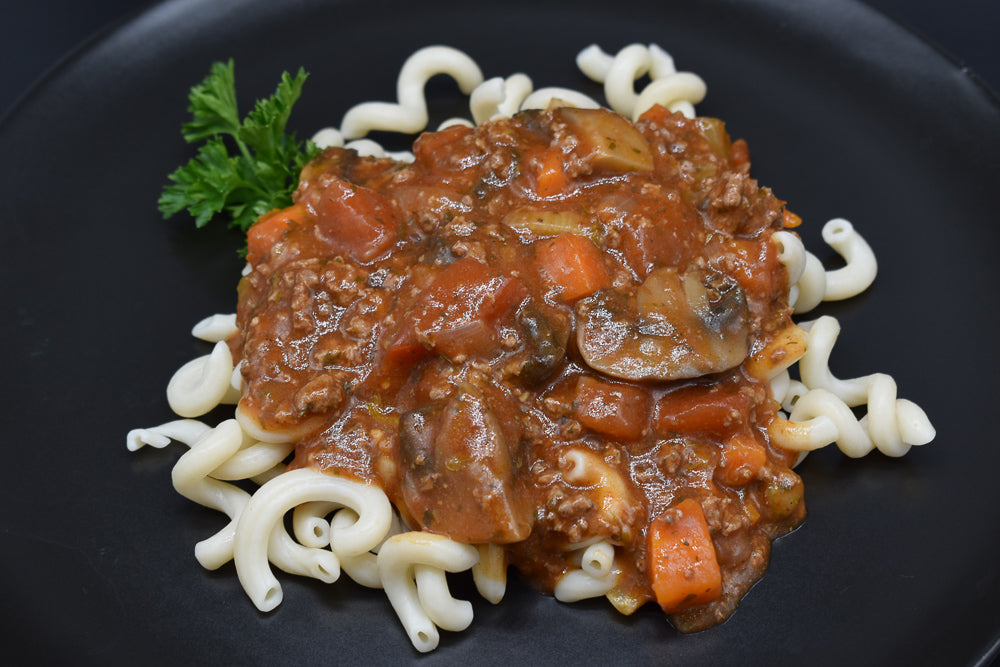 Gluten Free Lean Beef and Mushroom Spaghetti