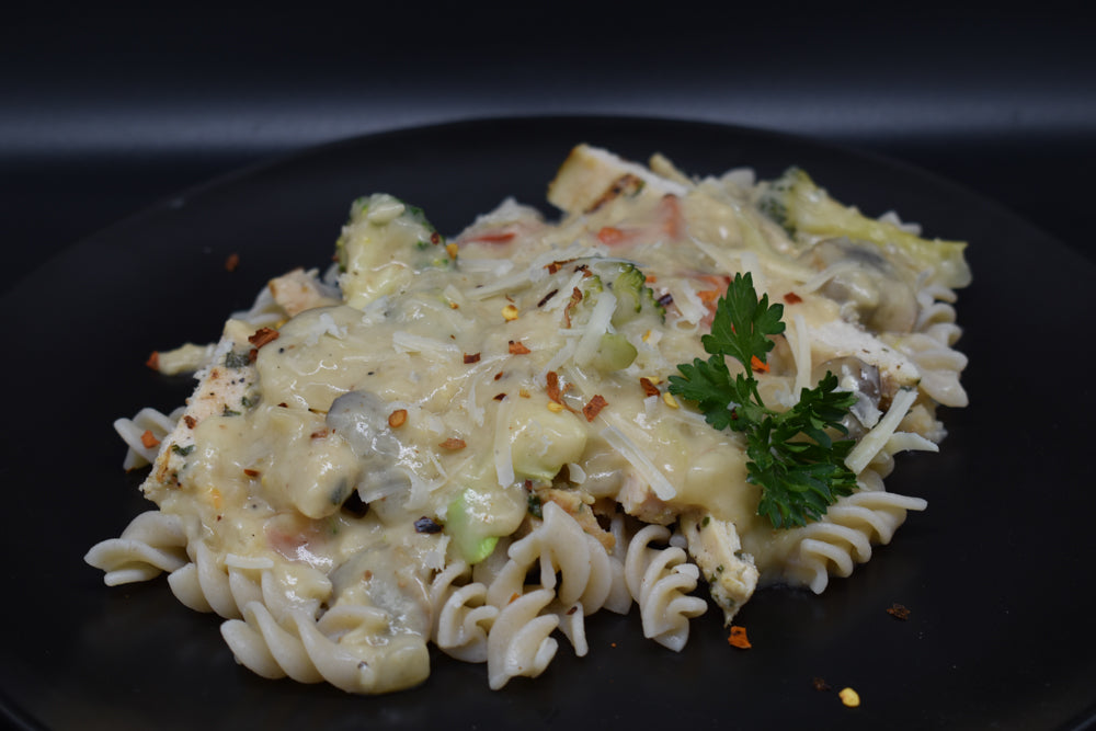 Gluten Free Cauliflower Alfredo Sauce with Grilled Chicken