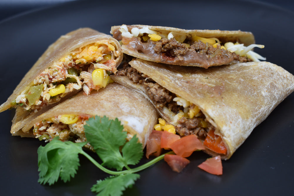Beef Refried Bean Quesadilla
