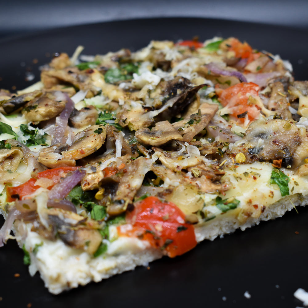 Low Carb Alfredo Pizza Chicken with Mushrooms