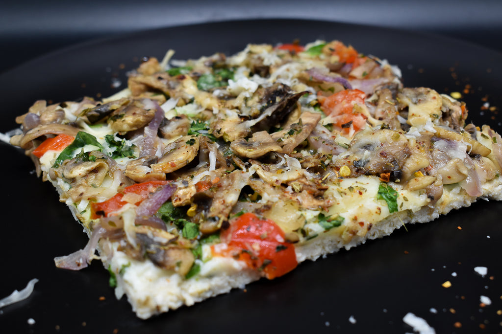 Low Carb Alfredo Pizza Chicken with Mushrooms