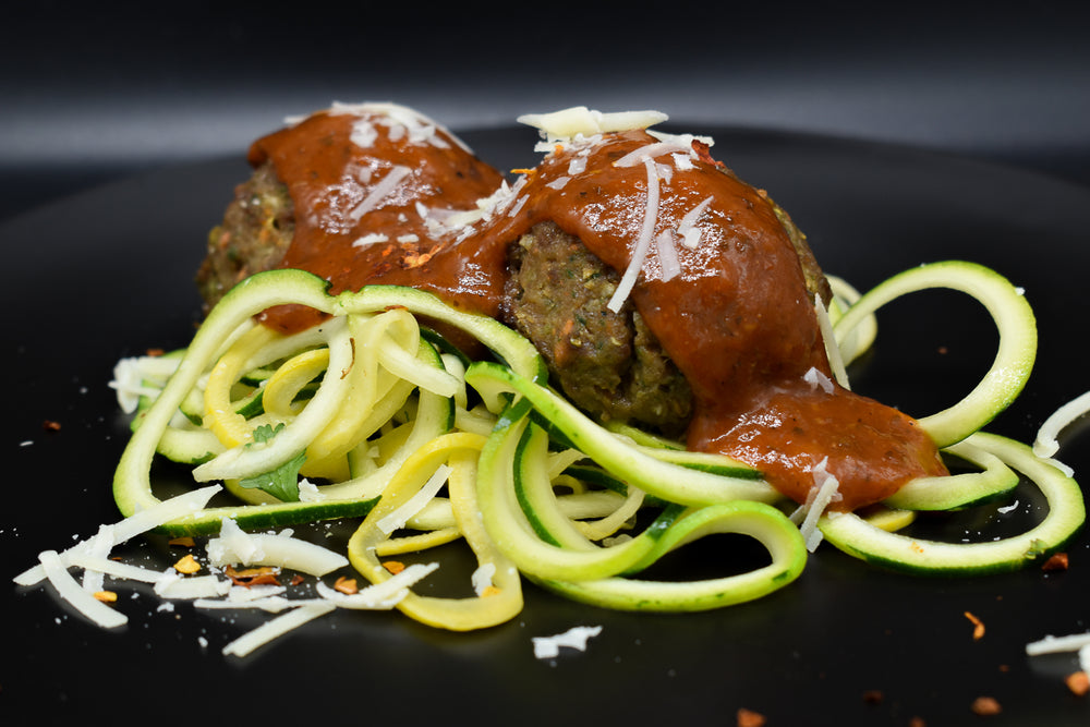 Low Carb Meatballs with Zoodles (GF)