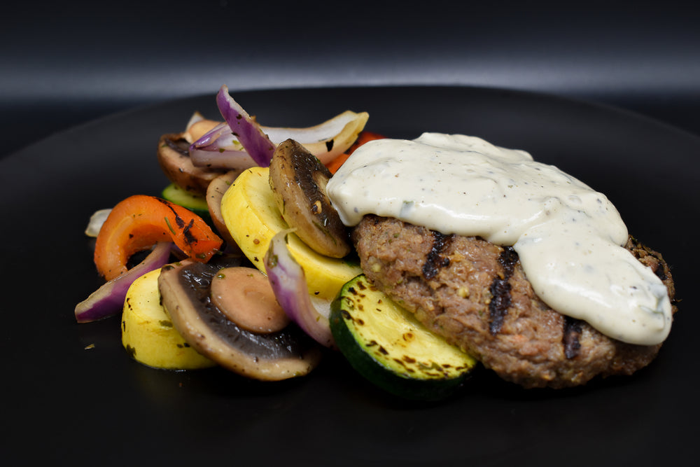 Keto Beef Sliders w/ Peppercorn Cream Sauce (GF)