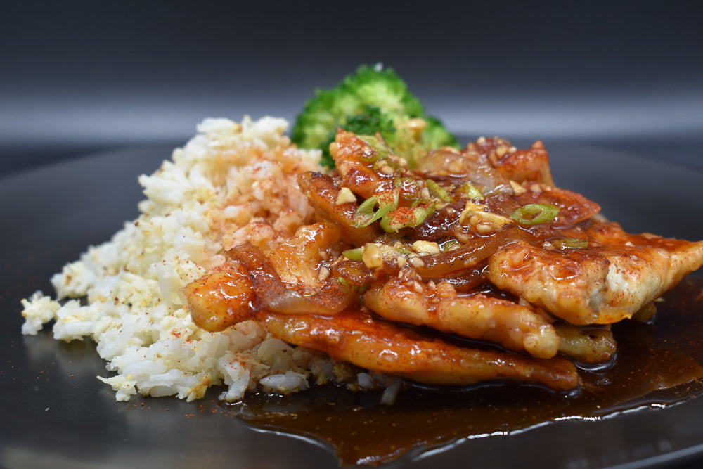 Gluten Free Honey Sriracha Chicken with Rice